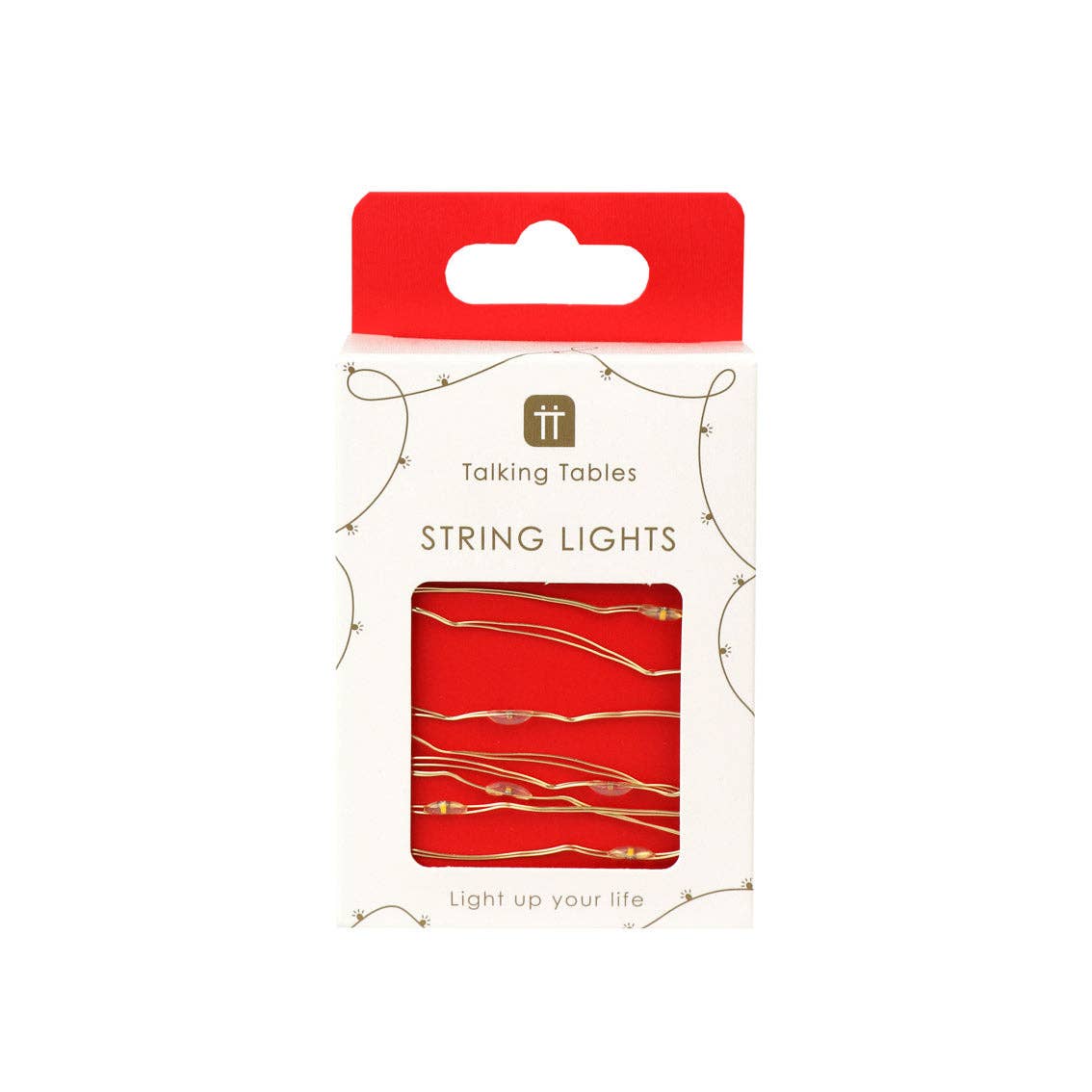 Talking Tables UK – wholesale String lights – Gold LED String Lights - 3m - Red POS Unit3