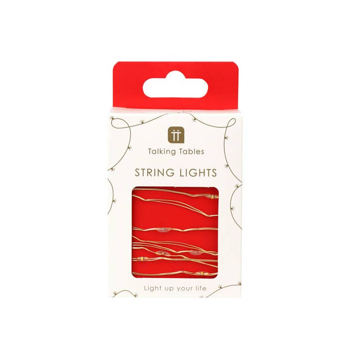 Talking Tables UK – wholesale String lights – Gold LED String Lights - 3m - Red POS Unit3