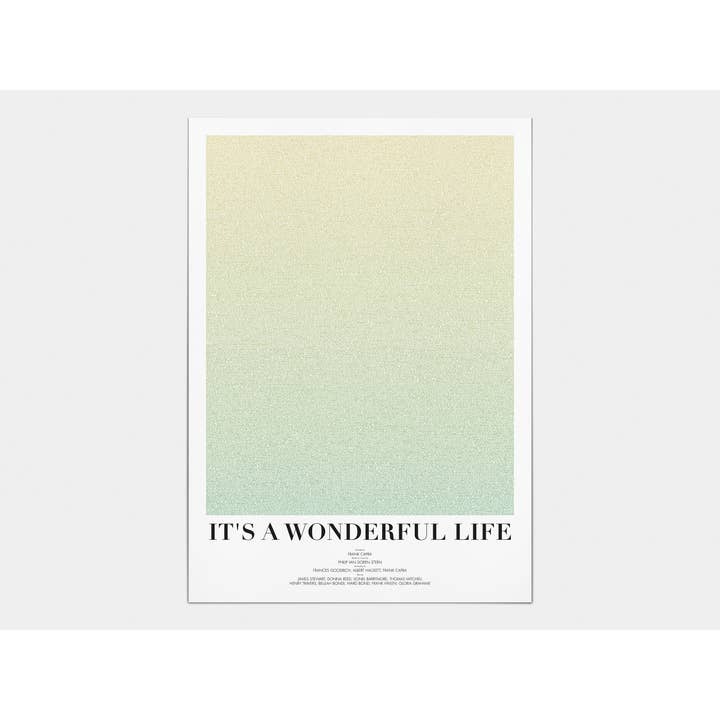 It's a Wonderful Life Minimalistische typografische filmposter voor wholesale door Fade Out Prints