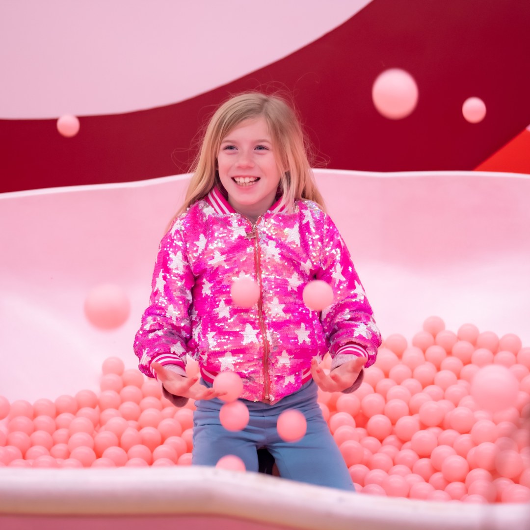 Rebelde Planet - Wholesale Bomber Jacket - Kids - Hot Pink with white star sequin bomber jacket7