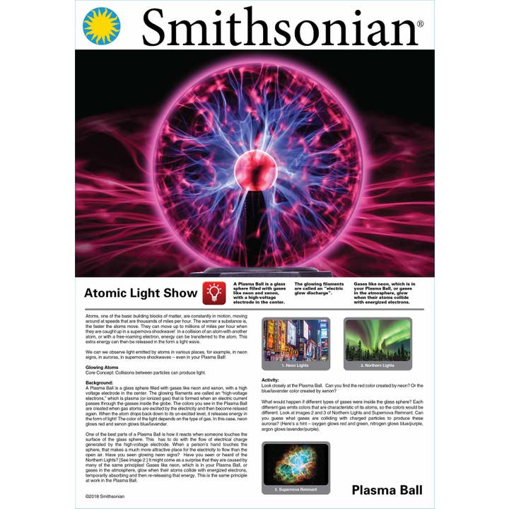 Toysmith - Wholesale Light-Up Toy - Kids & Baby - Smithsonian Plasma Ball3