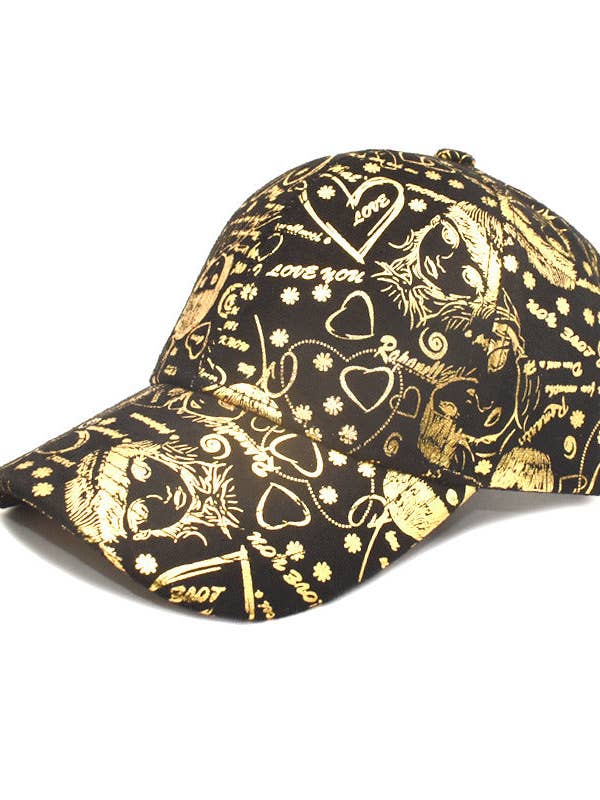 Ansigt Hjerte Graffiti Kasket C0625 for engroshandel hos Ole