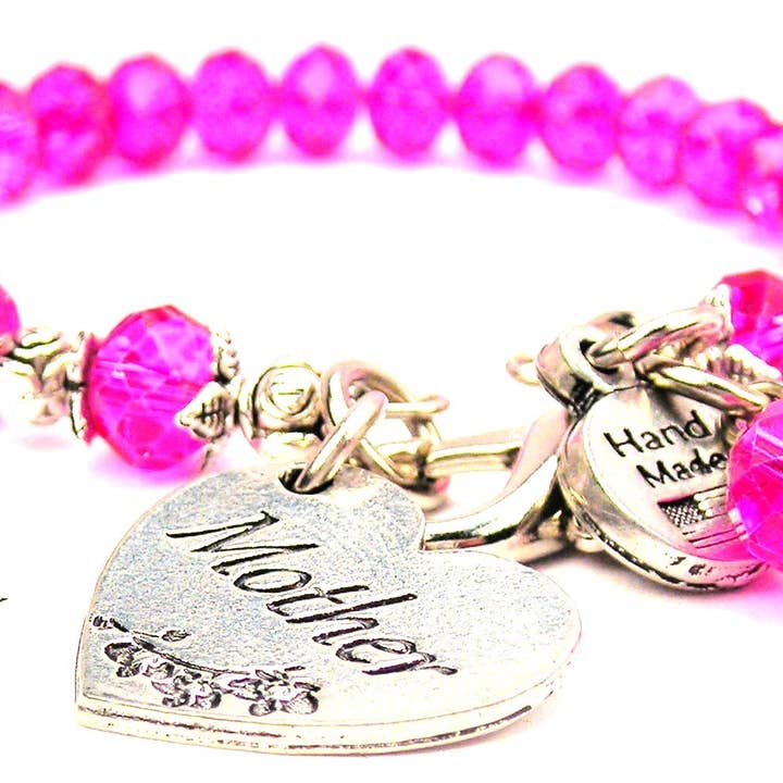 Chubby Chico Charms - Wholesale Charm/Dangle Bracelet - Mother Heart Splash Of Color Crystal Bracelet