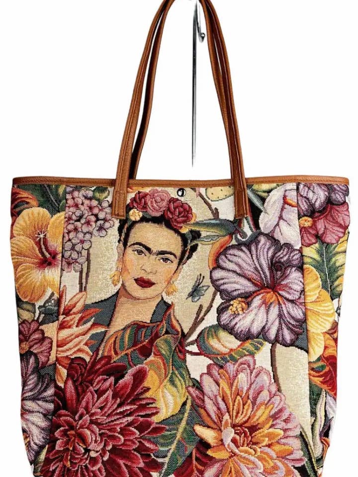 Sac cabas en cuir et tissu italien "Frida" MITOF JIJOU CAPRI pour la vente par JIJOU CAPRI