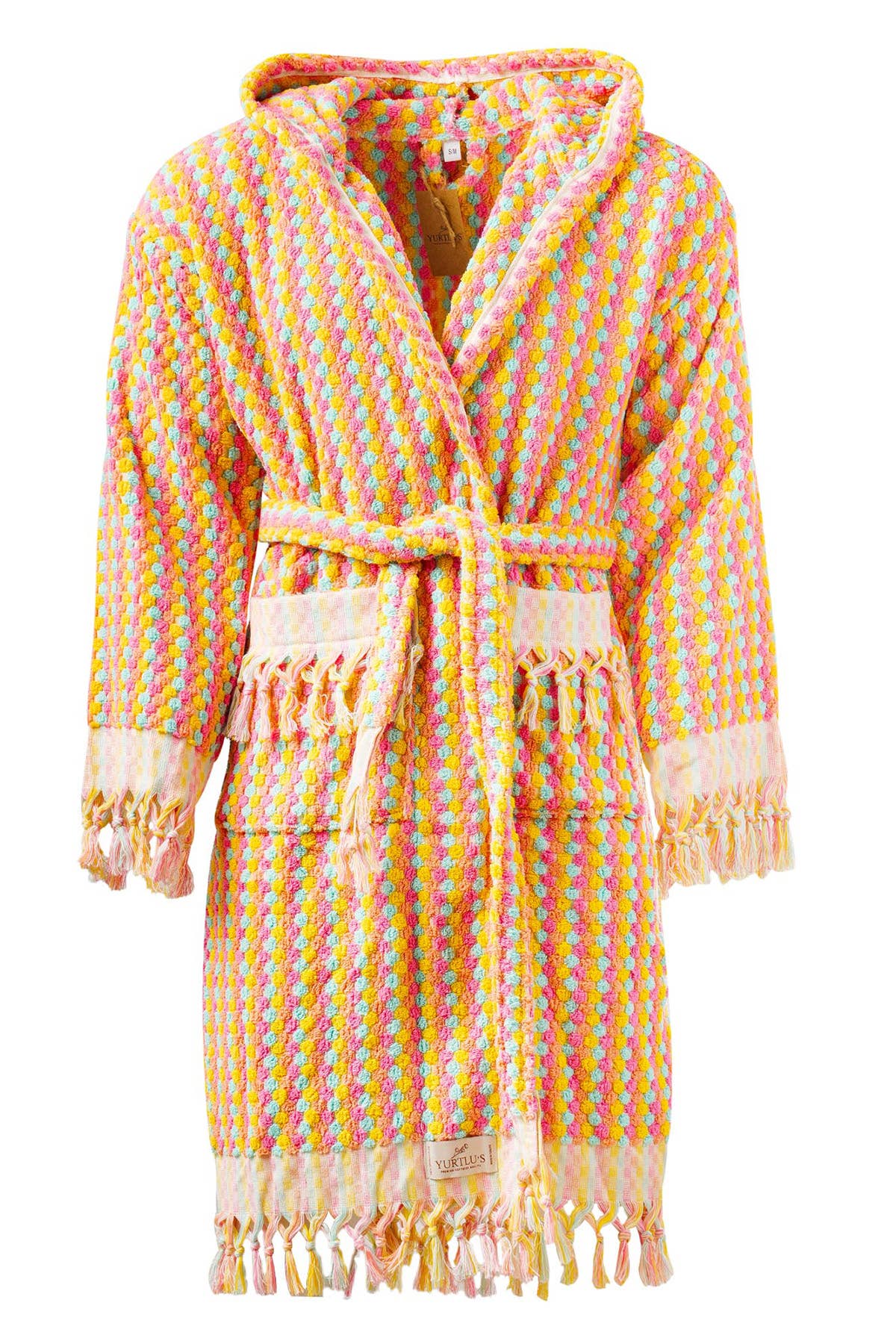 YURTLUS - Wholesale Robe - Women's - Unique 100% Cotton Pockets Bathrobe, Bubble Handwoven Robe41