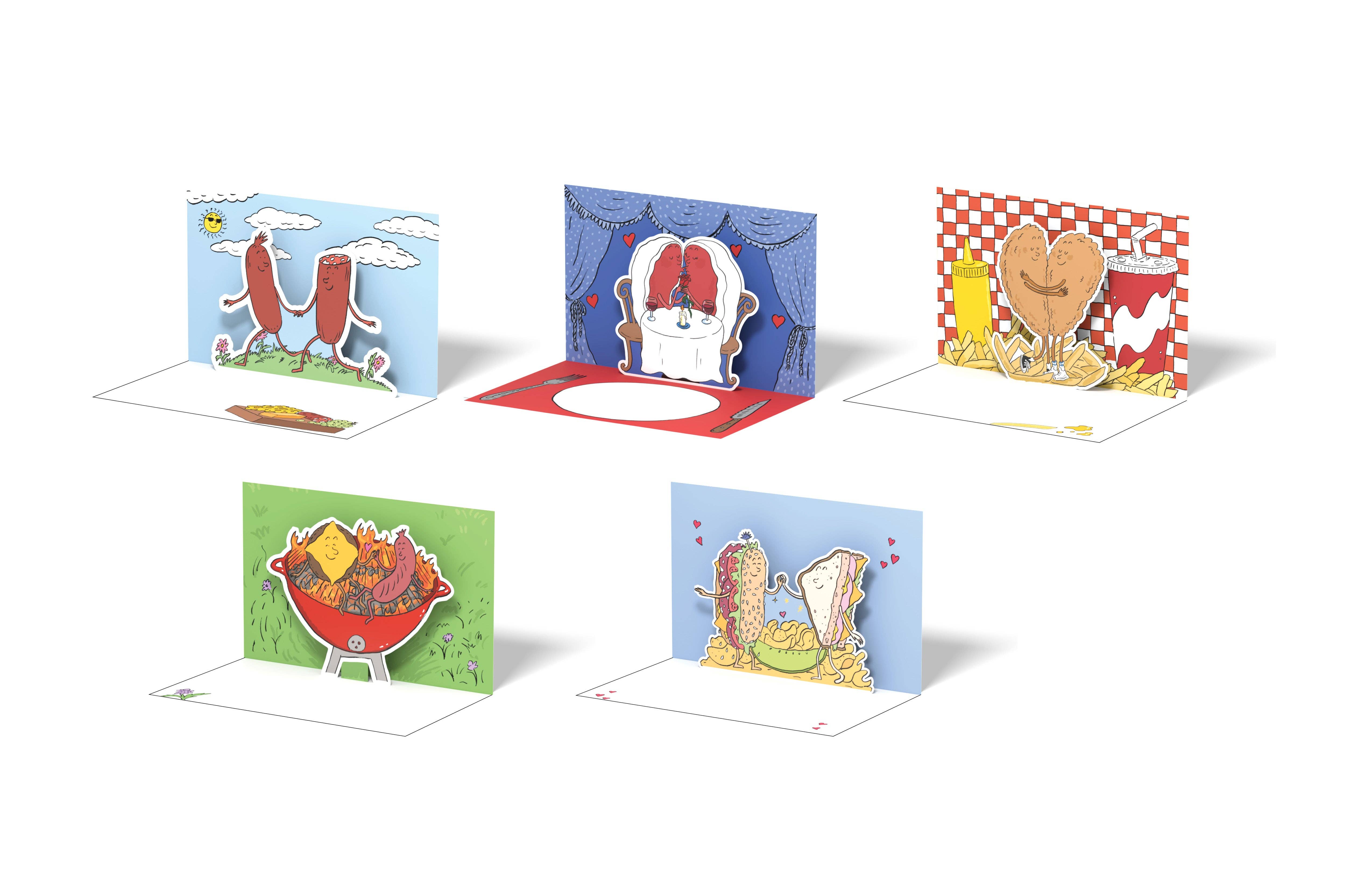 Chronicle Books - Wholesale Stationery/Notecard Set - Meat Cute3