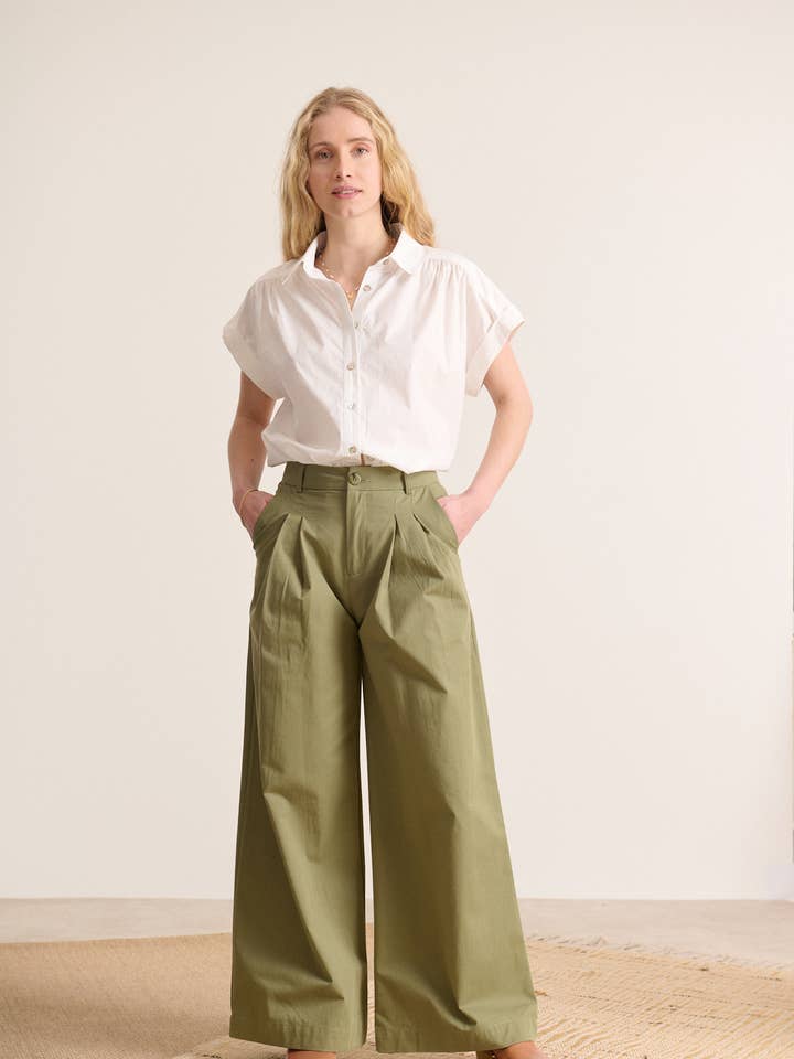 Branco Camisa de mangas curtas - LEVAIN para venda a revendedores na Faire0