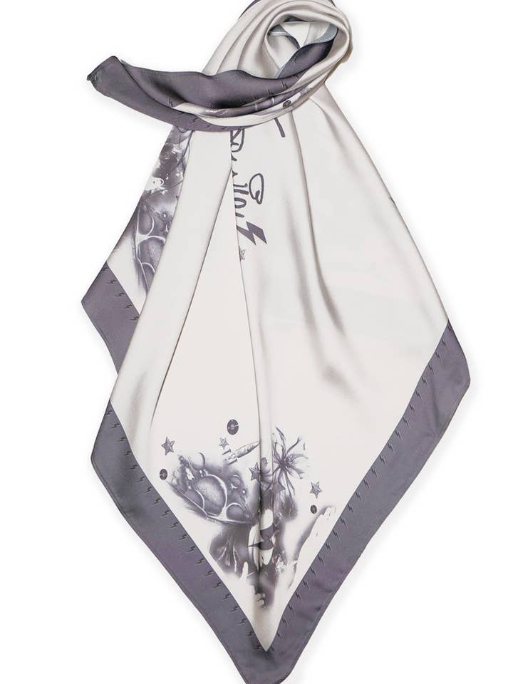 Limited Edition David Bowie Space Oddity Scarf for wholesale by Black Cake Clothing