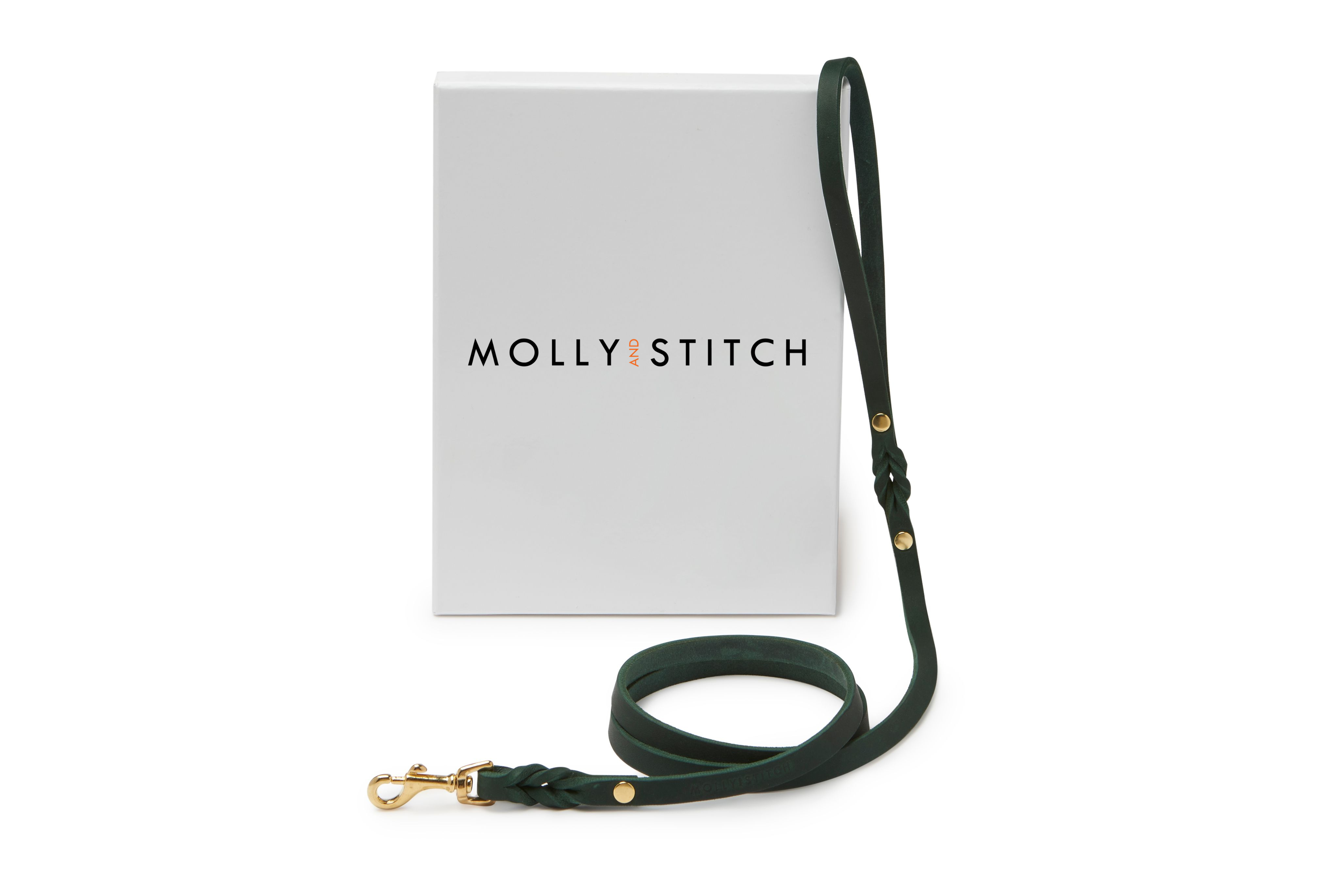 Molly and Stitch - Wholesale Pet Leash - Dog - Butter Leather City Dog Leash - Forest Green0