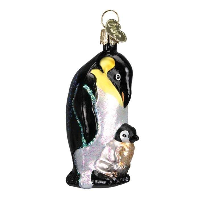 Emperor Pengin with Chick 16058 Old World Christmas Ornament for wholesale by Trendy tree