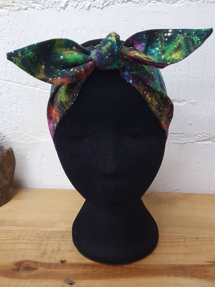 Foulard pour cheveux Galaxy Nebula Space Tie Dye pour la vente par Aye Aye
