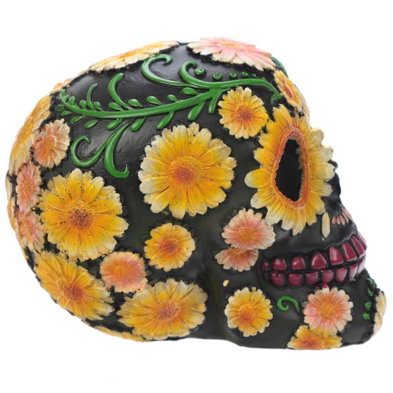 Puckator EU - Wholesale Ornament - Day of the Dead Skull Head with Daisy Floral Motif3