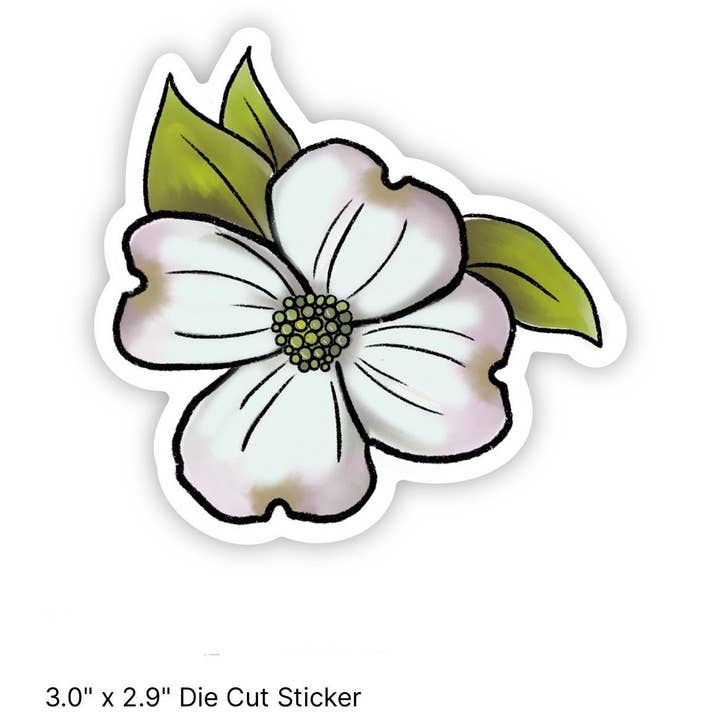 Positively North Carolina - Wholesale Sticker - North Carolina Dogwood Flower Waterproof Vinyl Sticker6