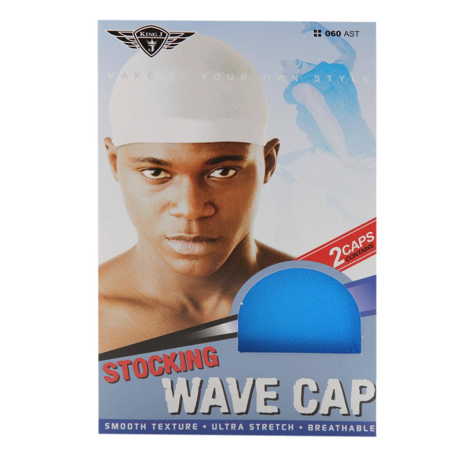KT Supply – wholesale Durag/wave cap – Unisex – King.J Stocking Wave Cap Assorted Color Random Ship 2/PK0