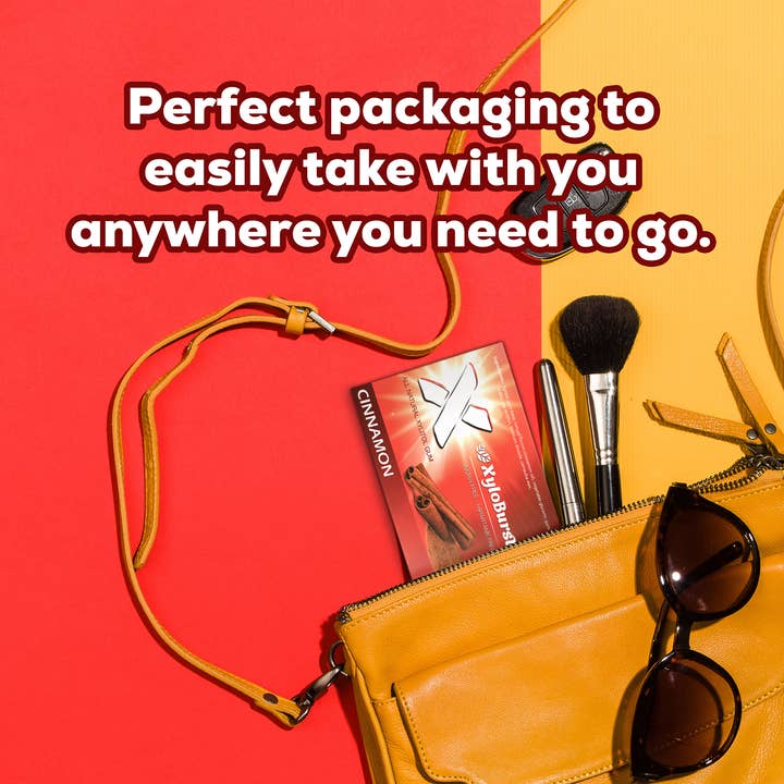 Focus Nutrition - Wholesale Chewing Gum - XyloBurst Cinnamon Gum Blister Pack (Tray of 12 Cards)4