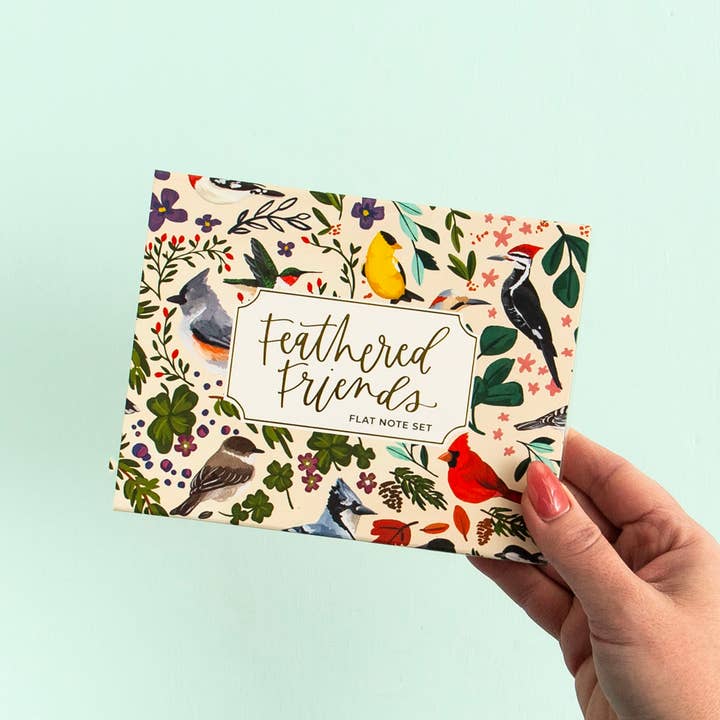1canoe2 | One Canoe Two Paper Co. - Wholesale Stationery/Notecard Set - Feathered Friends Birds Flat Note Set3