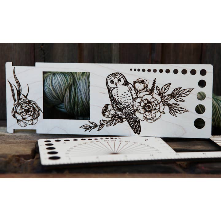 Sunrise Grove - Wholesale Knitting/Crochet Supplies - Owl: 2" Gauge Swatch, Ruler, Needle, Twist Angle, Yarn Gauge5