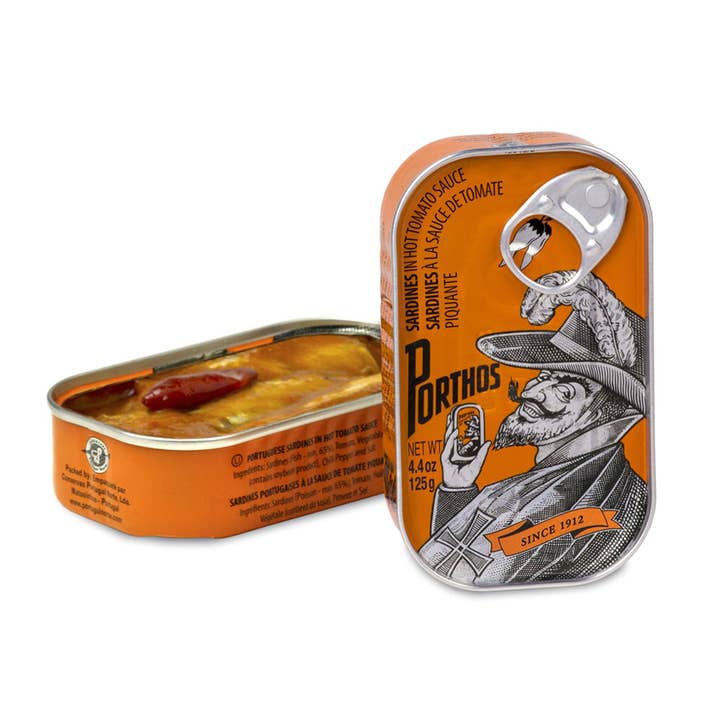 Tin Can Fish ( BELA, Cantara, Mar, Porthos, Varina ) - Vente Poissons en conserve - Sardines Porthos - Paquet de 6