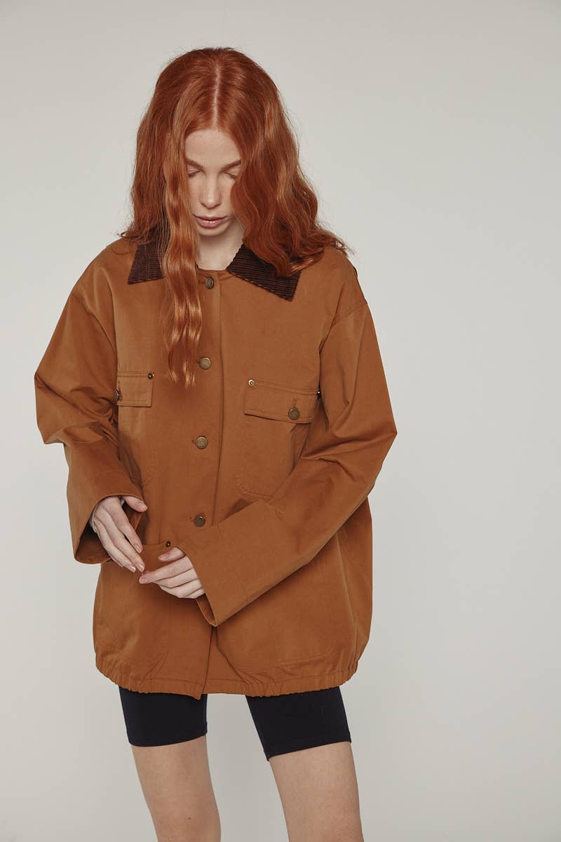 Brown Cotton worker jacket for wholesale on Faire8