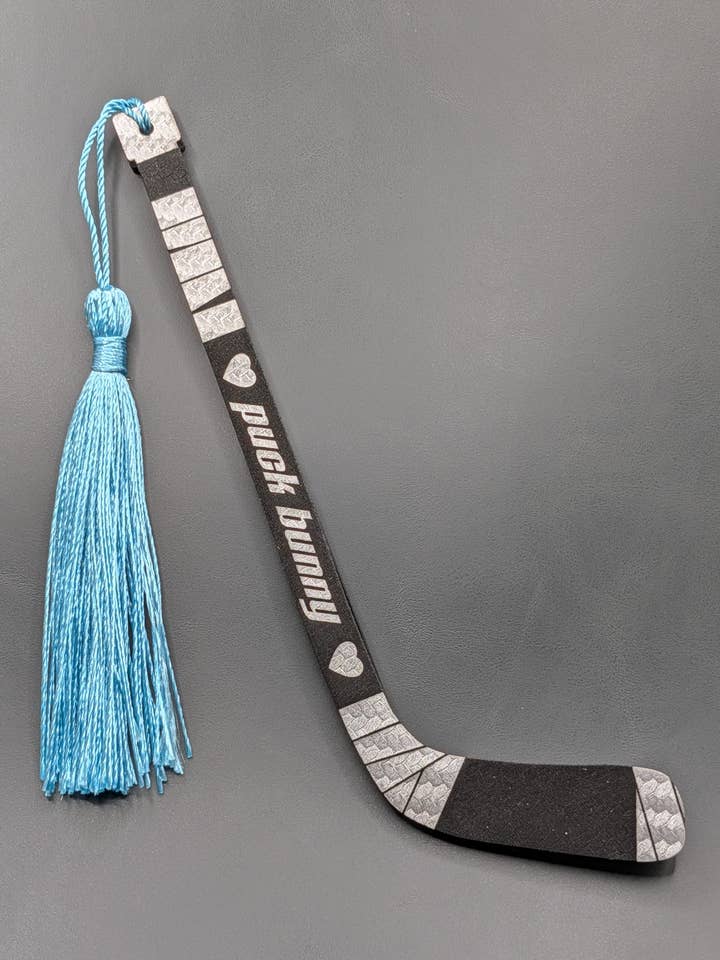 Hockey Stick Romance Bookmarks Faux Leather and Acrylic for wholesale by Spark and Spool