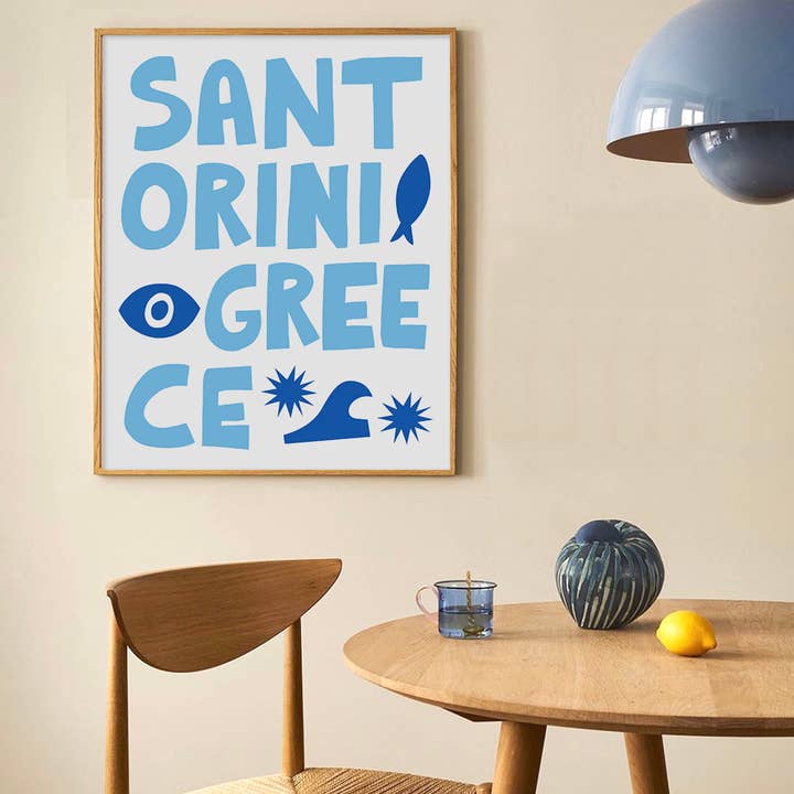 Nixie - Wholesale Art Print - Santorini Greece Going Places Art Print1