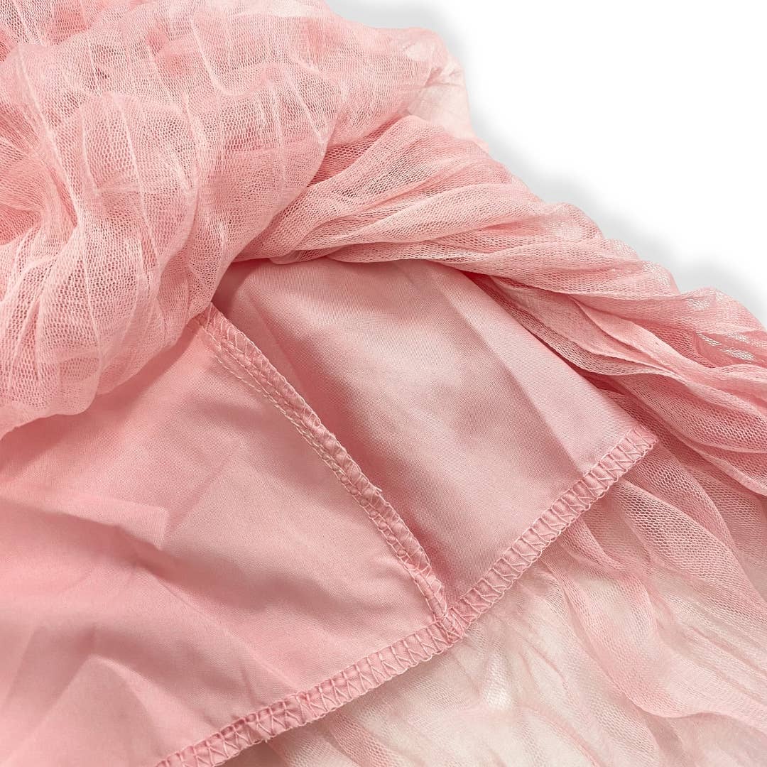 Pink 17065 Wavy Mesh Midi Skirt for wholesale on Faire3