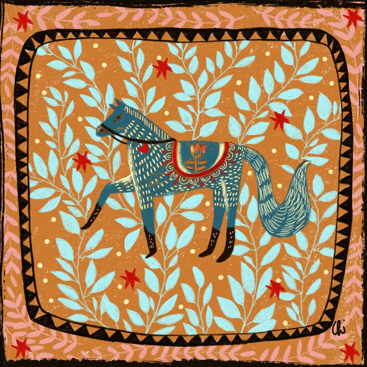 Carole Hillman – wholesale Everyday greeting card – Horse square greeting card 14x14 cm.1