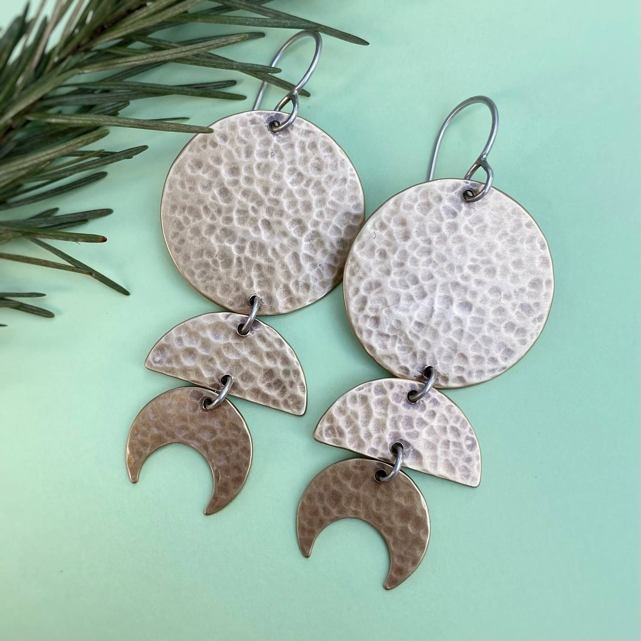 Blue and Blue - Wholesale Dangle Earrings - Moon Phase Earrings1