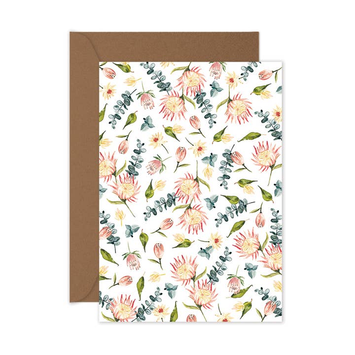 Protea - Botanische wenskaart voor elke dag voor wholesale door littlehoothoot
