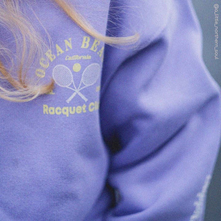 Port 213 - Wholesale Sweatshirt - Kids - Kids Ocean Beach Crewneck Sweatshirt-Lavender-Girls, Boys4