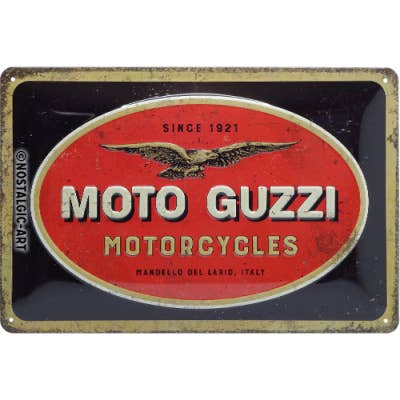 Moto Guzzi - Logo Motorcycles 20cm x 30cm for wholesale by Casa Grande Ltd