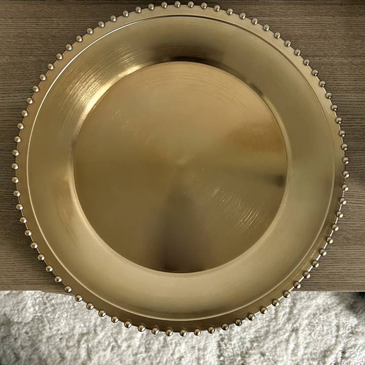 Opjet Paris - Wholesale Charger - Gold beaded table mat D33cm4