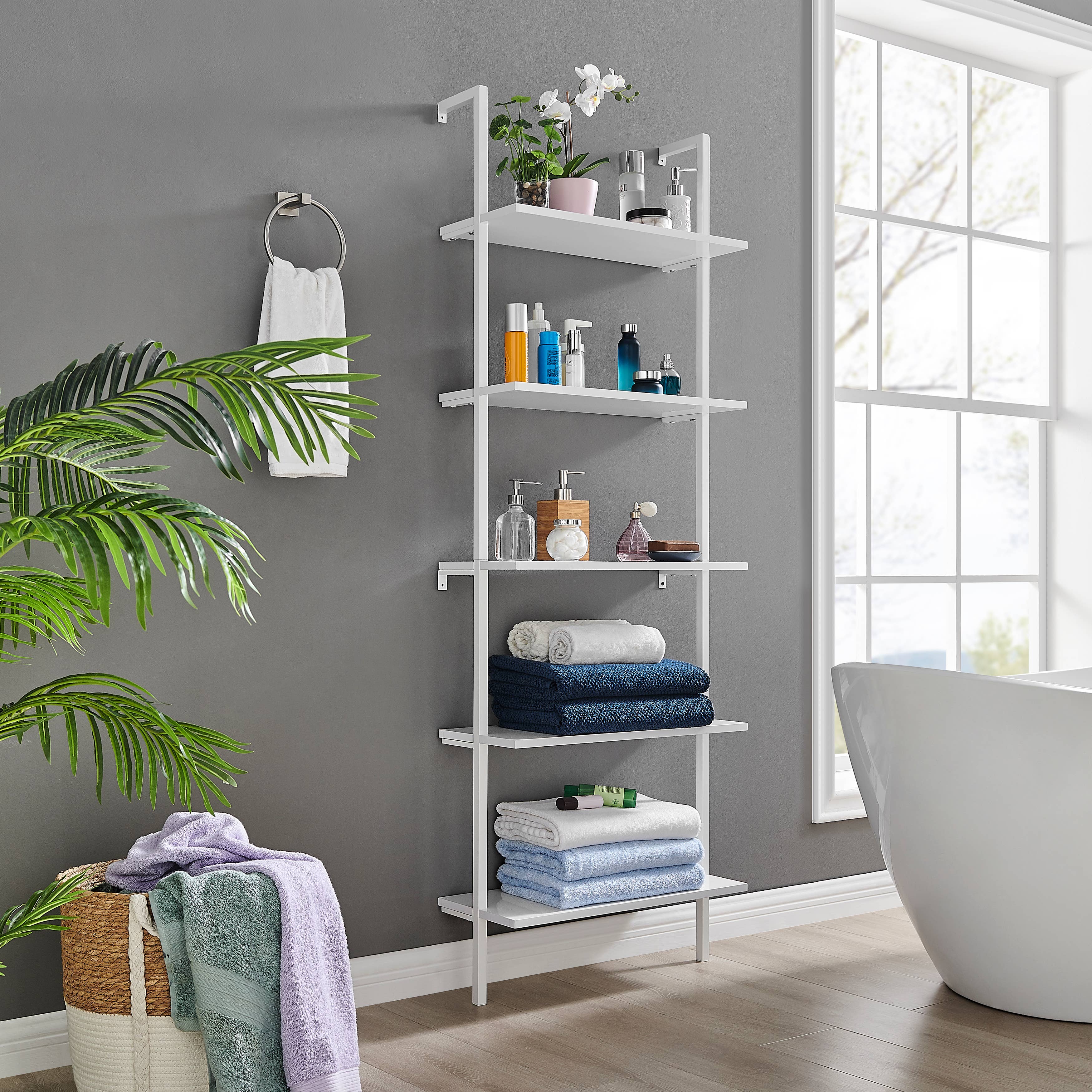 Danya B - Vendita all'ingrosso Mensole da parete - Danya B Everett Scaffale a Parete Moderno a Scala Aperta a 5 Ripiani31