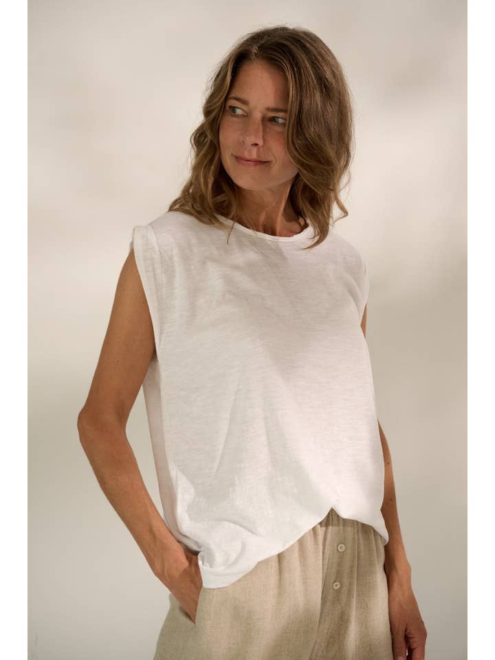 white accept tank top for wholesale on Faire