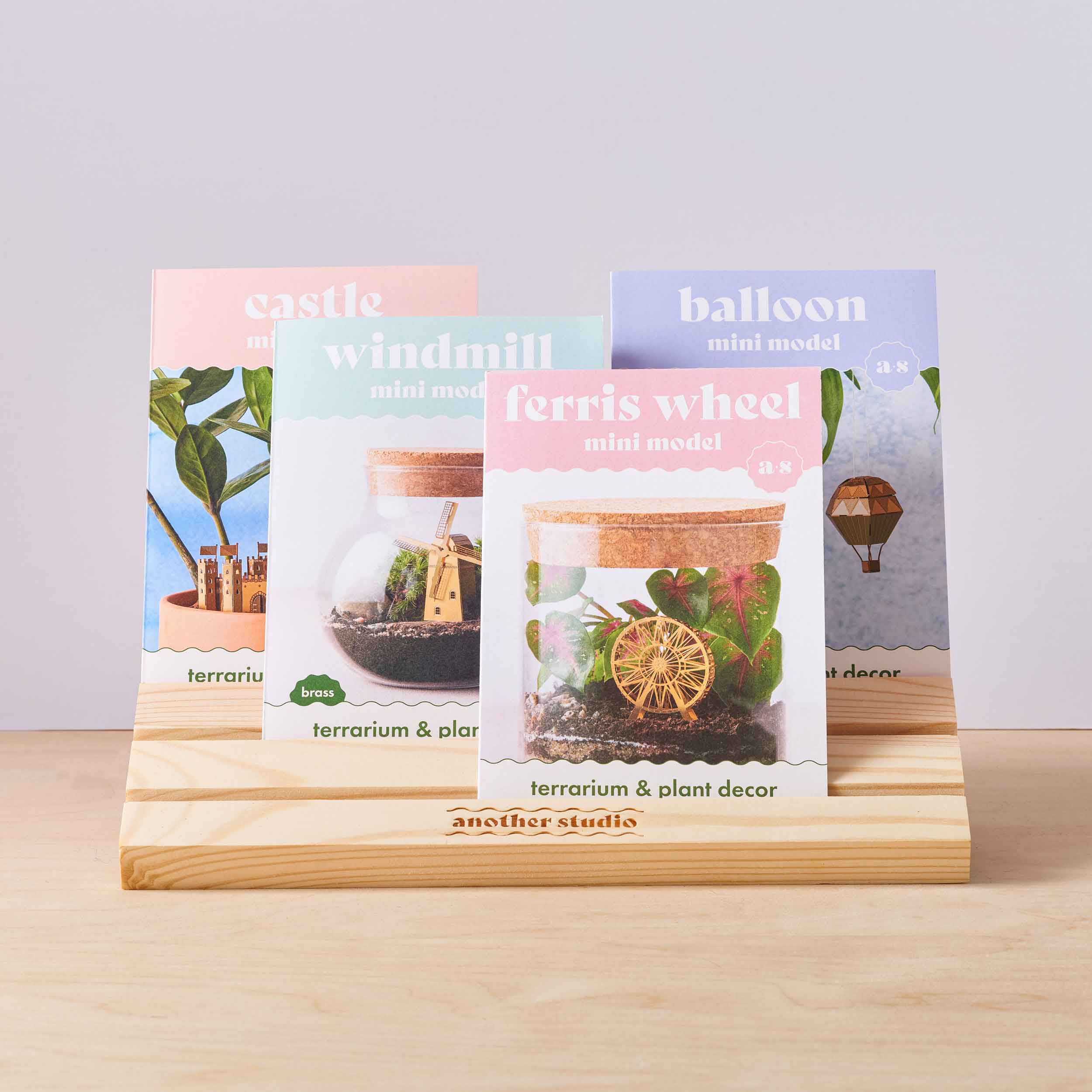 Another Studio UK – wholesale Retailer display – Paper & novelty – POS Solid Wood Display Shelf4