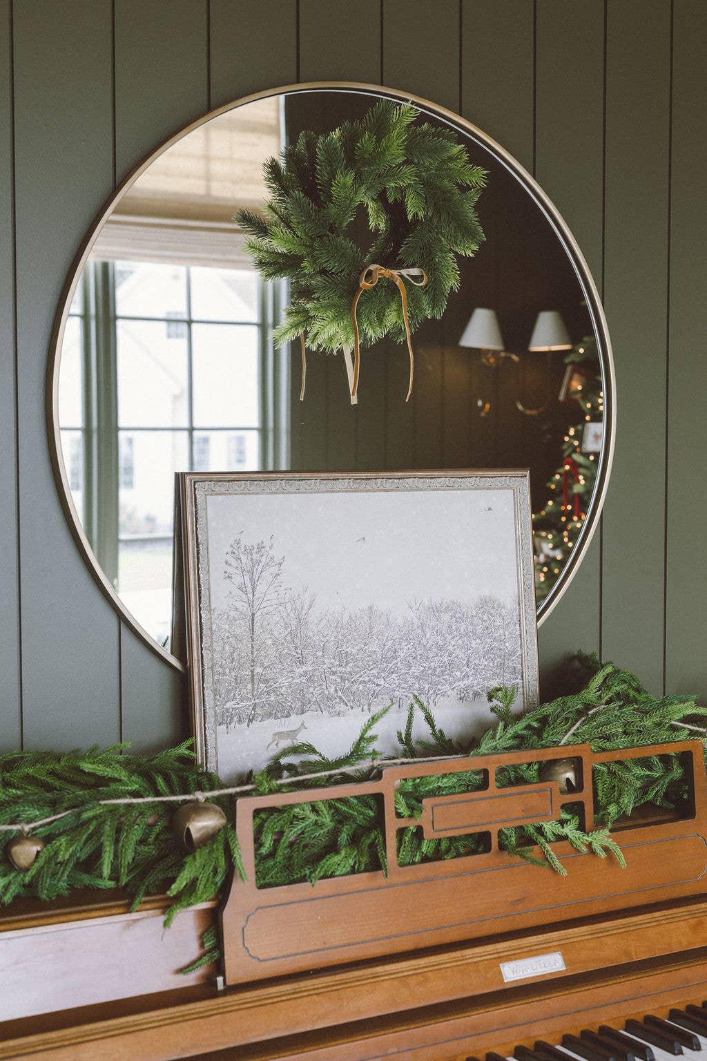 Petal Lane Home - Wholesale Art Print - Winter Fawn Framed Antique Art1