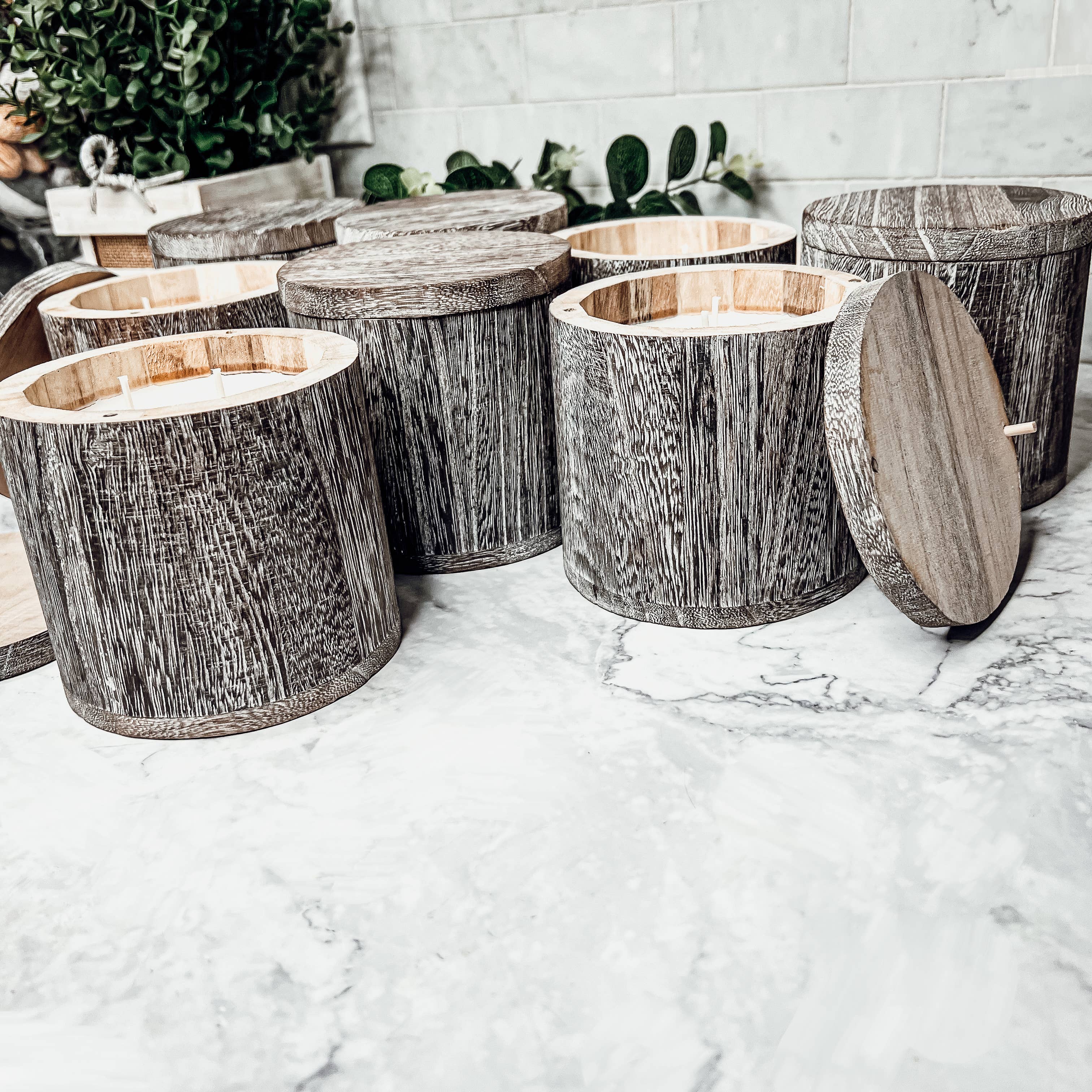 Gia Roma – wholesale Burkljus – Återanvändbar ljusvas i trä med lock, sojavax2