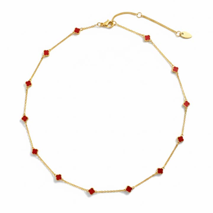 Ellison+Young - Wholesale Pendant/Charm Necklace - Petite Colored Clover Necklace10