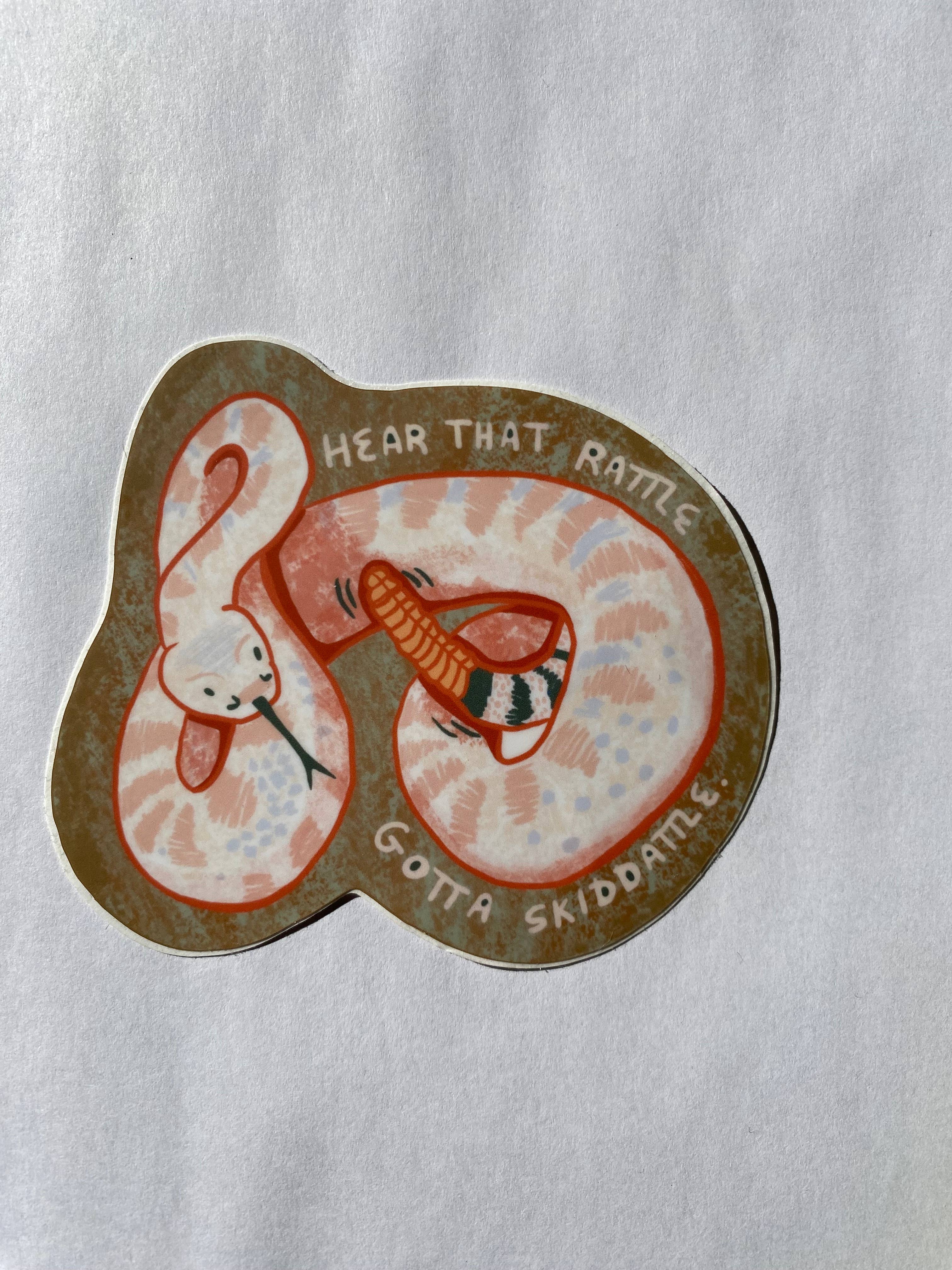 June Jewell Designs - Wholesale Sticker - 3” Rattlesnake Vinyl Sticker2