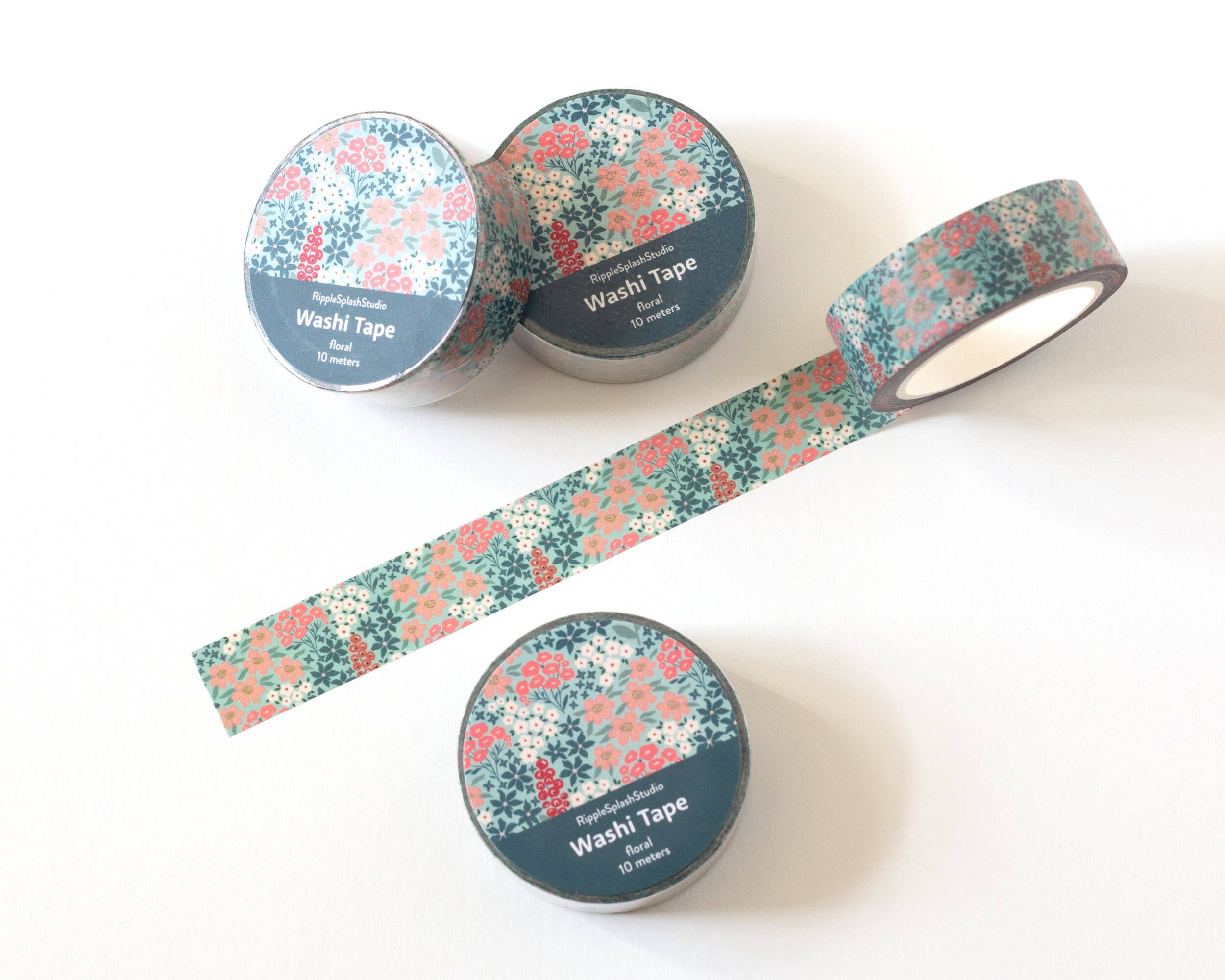 RippleSplash Studio - Wholesale Washi Tape - Floral Washi Tape - 15mm x 10m7