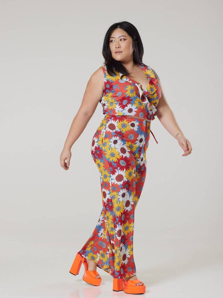 Seventies Bianzaa Floral Set in Recycled polyester for wholesale by Timeless London