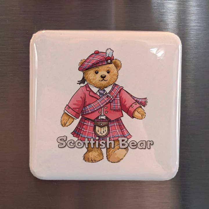 Teddy Bear from Scottish Highlands Fridge Magnet for wholesale by PhiloPerse