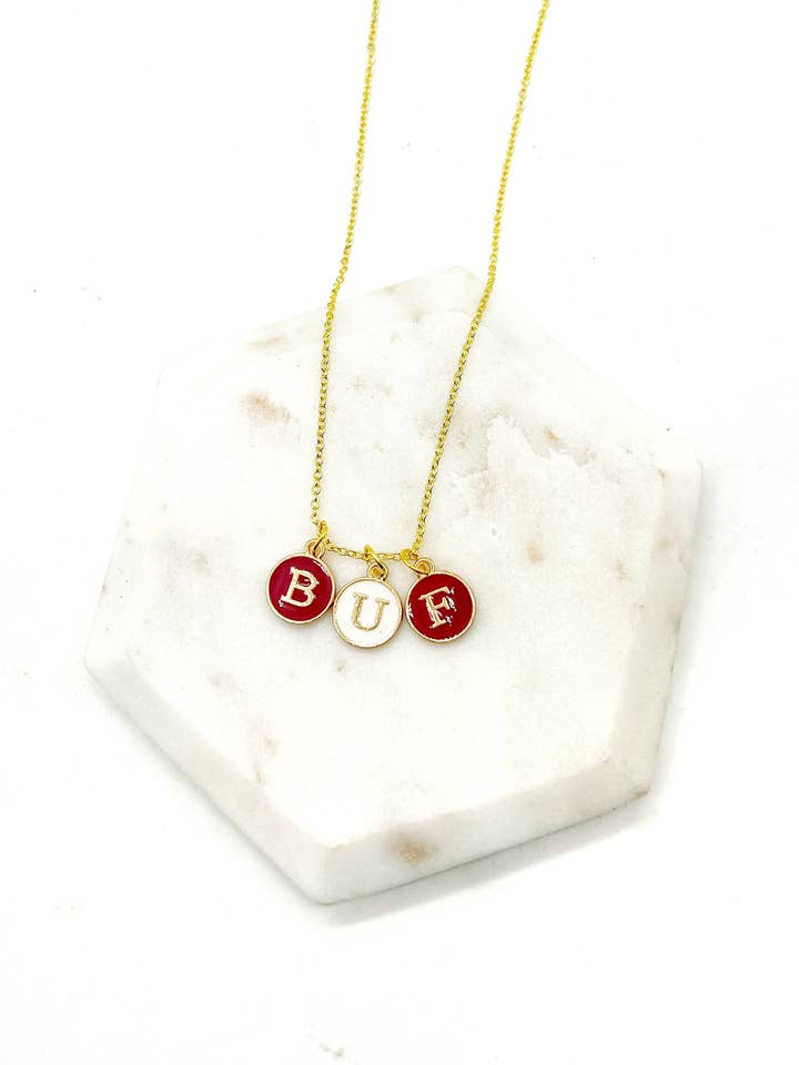 Buffalo Bills Buf NFL Football Charm Necklace for wholesale by Baubles by B