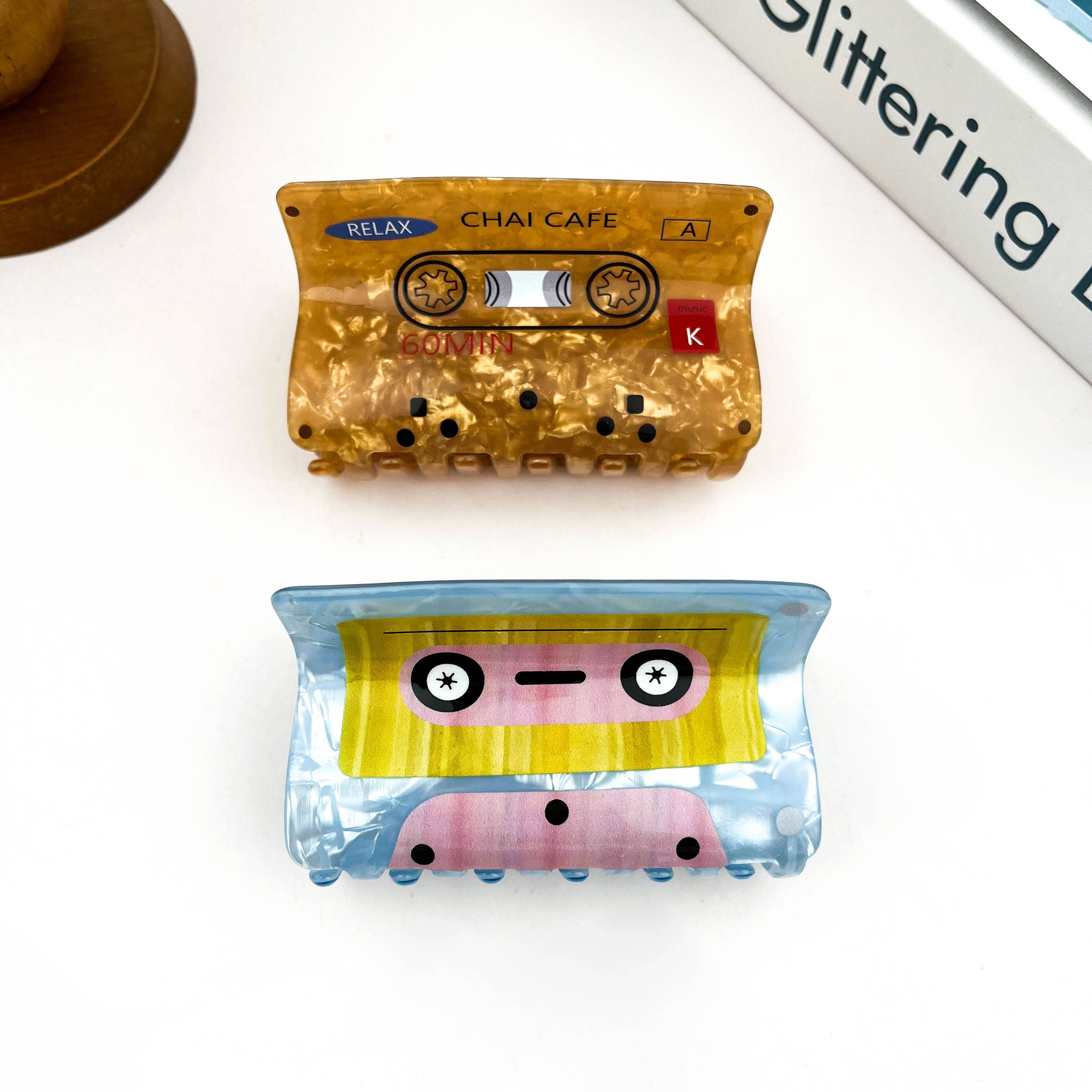 SoapElenGlen – wholesale Hair clip – Women’s – Cassette Tape Hair Claw Clip, Retro Creative Hair Clip1