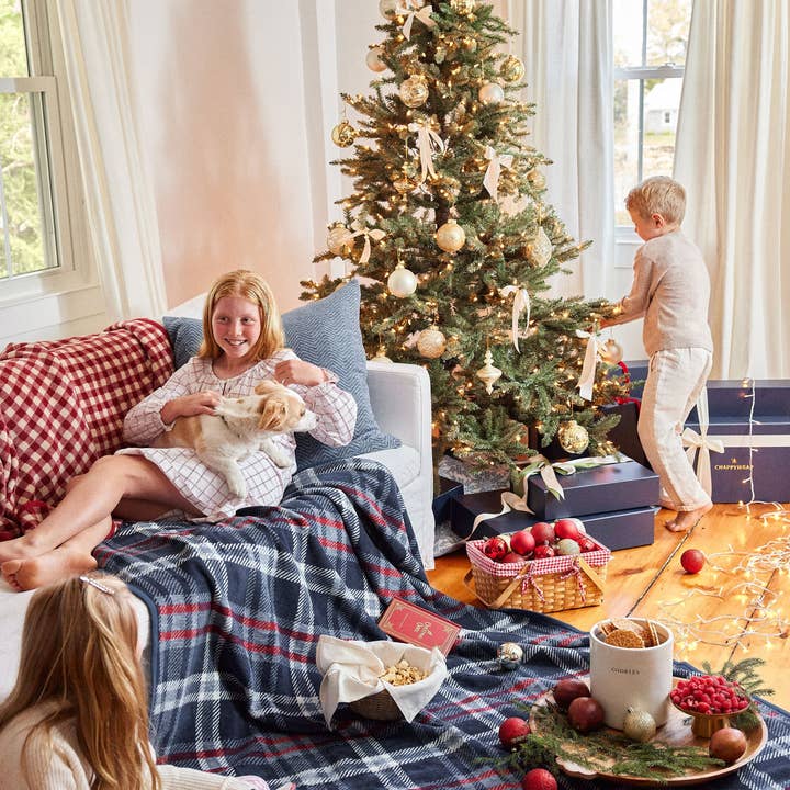 ChappyWrap - Wholesale Throw blanket - Quinn Plaid Blanket1