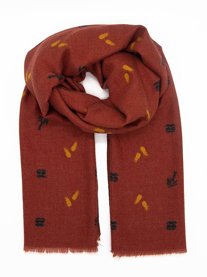 Warm Cotton Scarf for Men with Vintage Pattern for wholesale by Scarf Designers