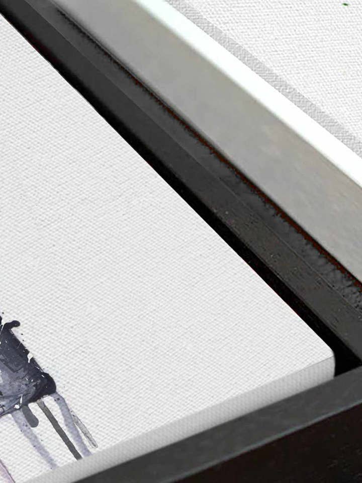 Garrafa de gim com impressão de arte de parede em tela premium 'Steel Grey' por atacado de We Love Prints