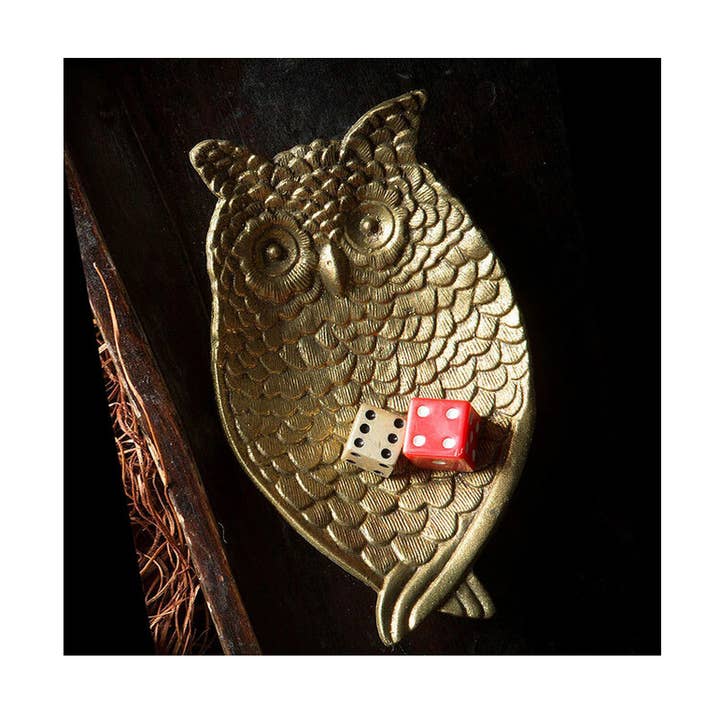 Vagabond Vintage - Wholesale Jewelry Dish - Pewter Owl Jewelry/Coin Tray in Gold0