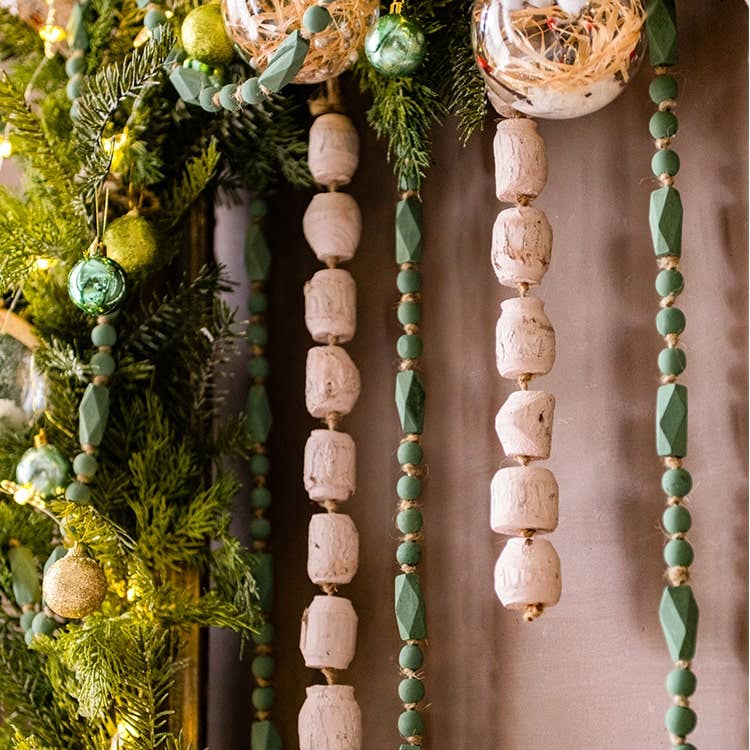 Rustic Reach - Wholesale Curtain - Solid Color Wood Beaded Cord DIY Door Curtain11