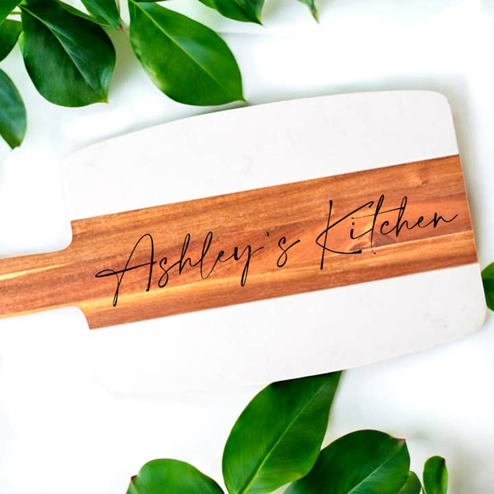 Morning Glory Home Decor - Vendita all'ingrosso Taglieri - Tagliere personalizzato in marmo e acacia, tagliere per formaggi
